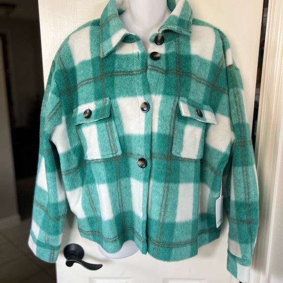 PJ Salvage Green Plaid Jacket - Picture 6 of 14